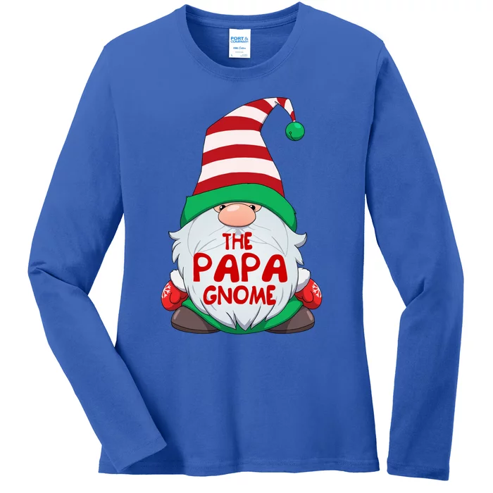 The Papa Gnome Graphic Christmas Matching Family Gift Ladies Long Sleeve Shirt