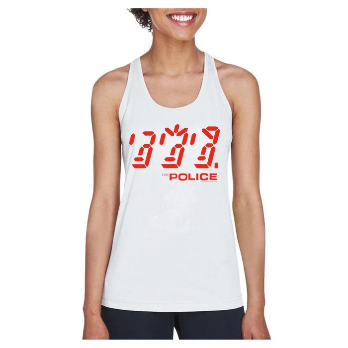 The P.O.L.I.C.E Ghost Icon Rock Music Band Women's Racerback Tank