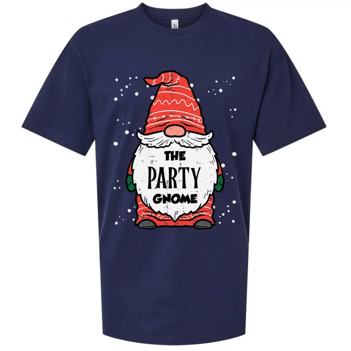 The Party Gnome Xmas Matching Christmas Pajamas For Family Funny Gift Sueded Cloud Jersey T-Shirt