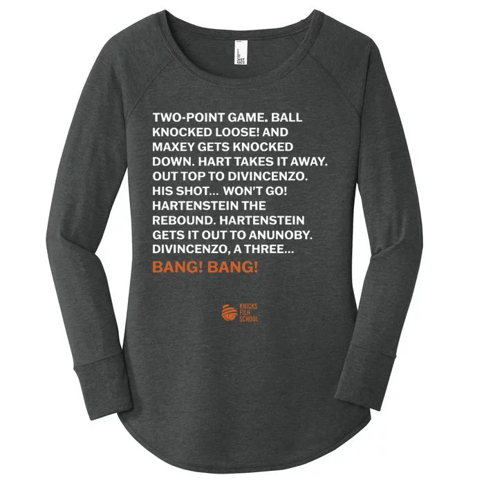 Two Point Game Ball Knocked Loose And Maxey Gets Knocked Down Bang Bang Women's Perfect Tri Tunic Long Sleeve Shirt