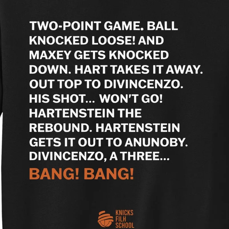 Two Point Game Ball Knocked Loose And Maxey Gets Knocked Down Bang Bang Tall Sweatshirt