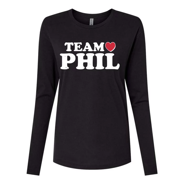 Team Phil Groundhog Day Womens Cotton Relaxed Long Sleeve T-Shirt