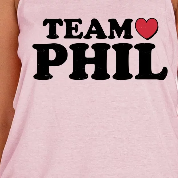 Team Phil Groundhog Day Women's Knotted Racerback Tank