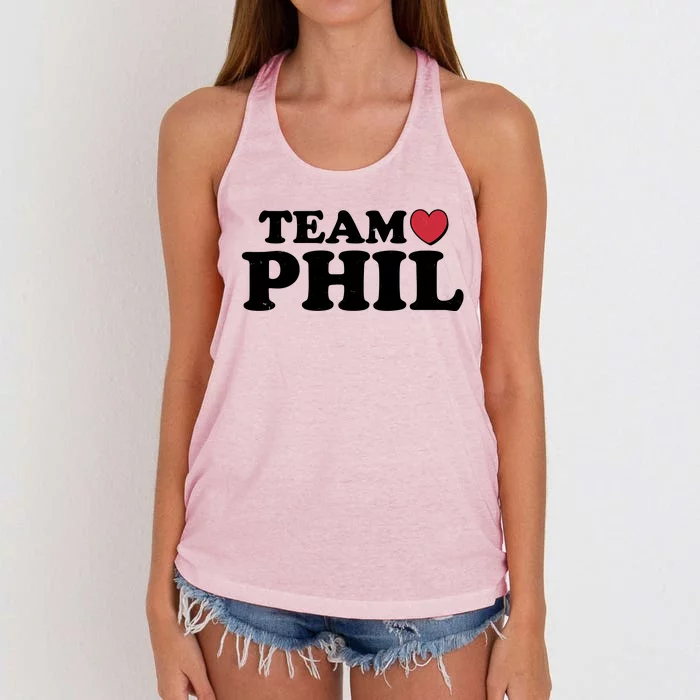 Team Phil Groundhog Day Women's Knotted Racerback Tank