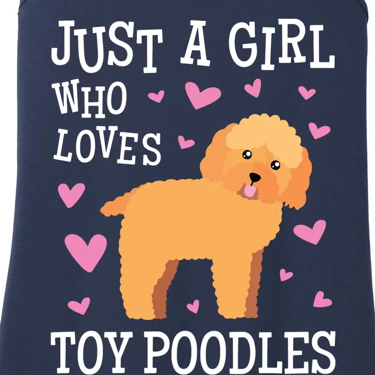 Toy Poodle Gift For Girls Women Just Girl Loves Toy Poodles Ladies Essential Tank