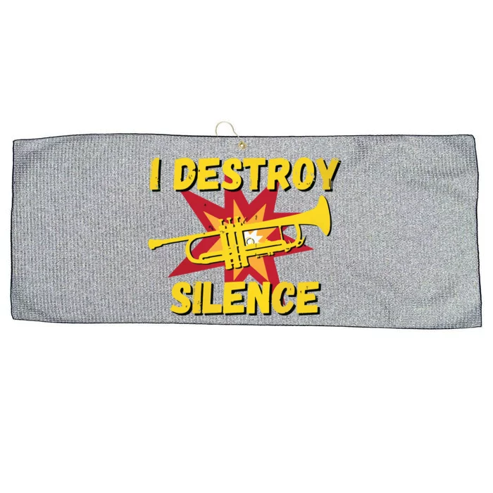 Trumpet Player Gifts Funny I Destroy Silence Trumpet Large Microfiber Waffle Golf Towel