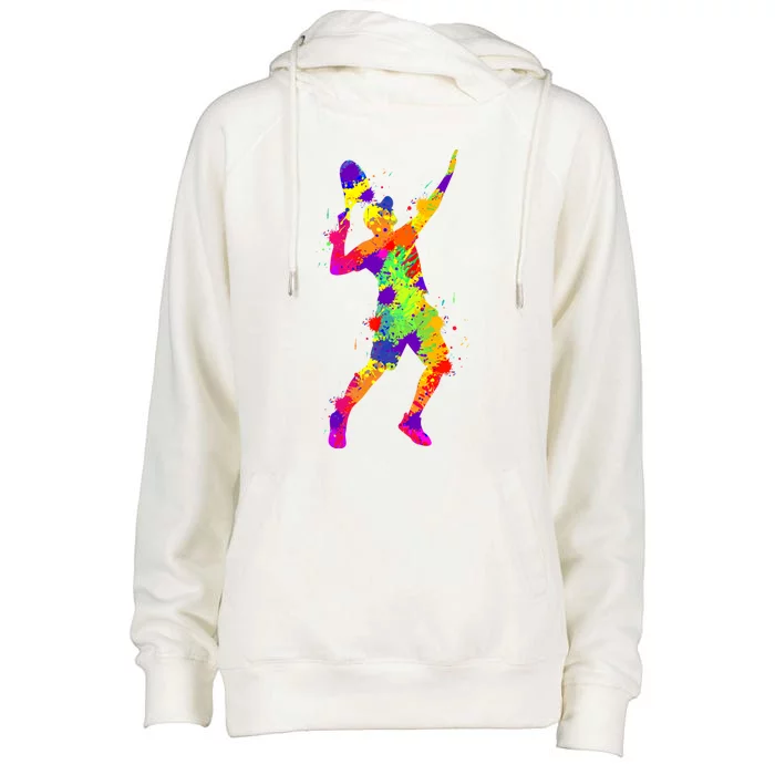 Tennis Player Gift Womens Funnel Neck Pullover Hood