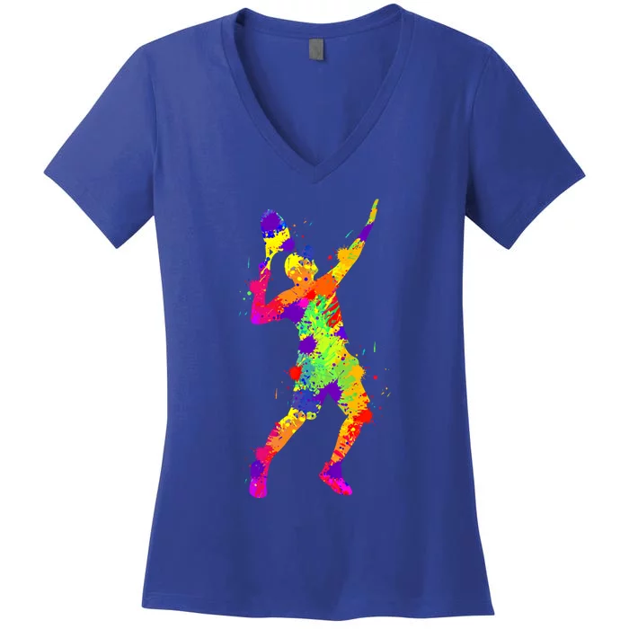 Tennis Player Gift Women's V-Neck T-Shirt