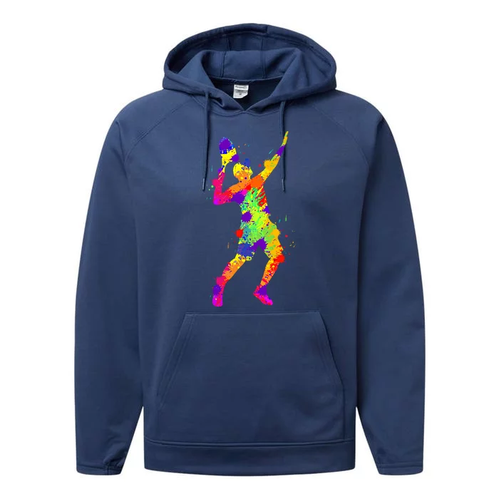 Tennis Player Gift Performance Fleece Hoodie