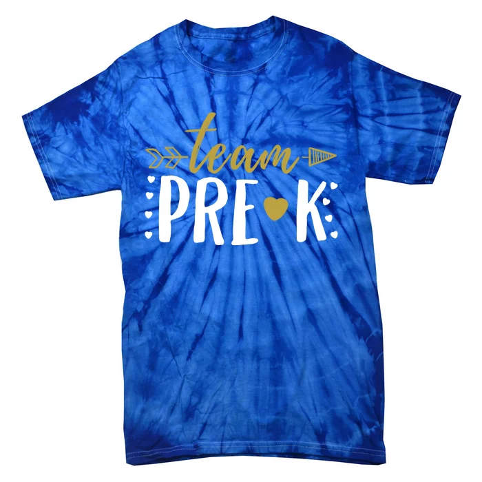 Team PreK Gift Preschool Teacher Student Arrow Tie-Dye T-Shirt