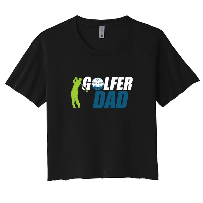 The Perfect Gift Funny Golf Golfer Dad Father's Day Gift For Dad Women's Crop Top Tee