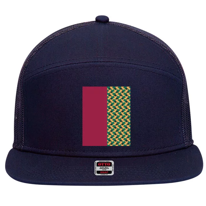 Tomioka Pattern Graphic 7 Panel Mesh Trucker Snapback Hat