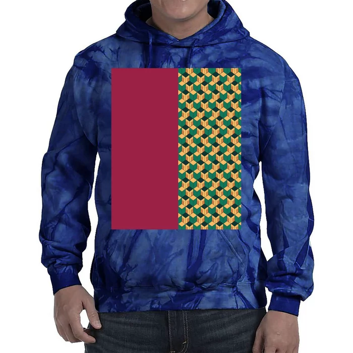 Tomioka Pattern Graphic Tie Dye Hoodie