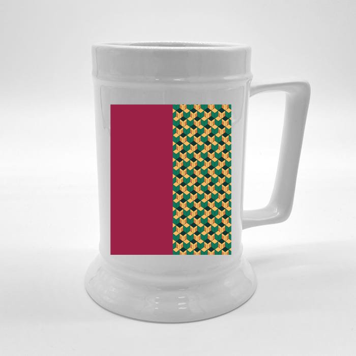 Tomioka Pattern Graphic Front & Back Beer Stein