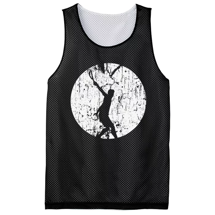 Tennis Player Gifts Retro Sunset Tennis Racquet Ball Coach Mesh Reversible Basketball Jersey Tank