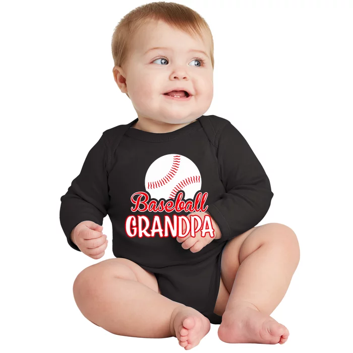 The Perfect Grandpa Gift: Baseball Baby Long Sleeve Bodysuit