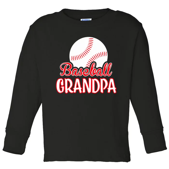 The Perfect Grandpa Gift: Baseball Toddler Long Sleeve Shirt