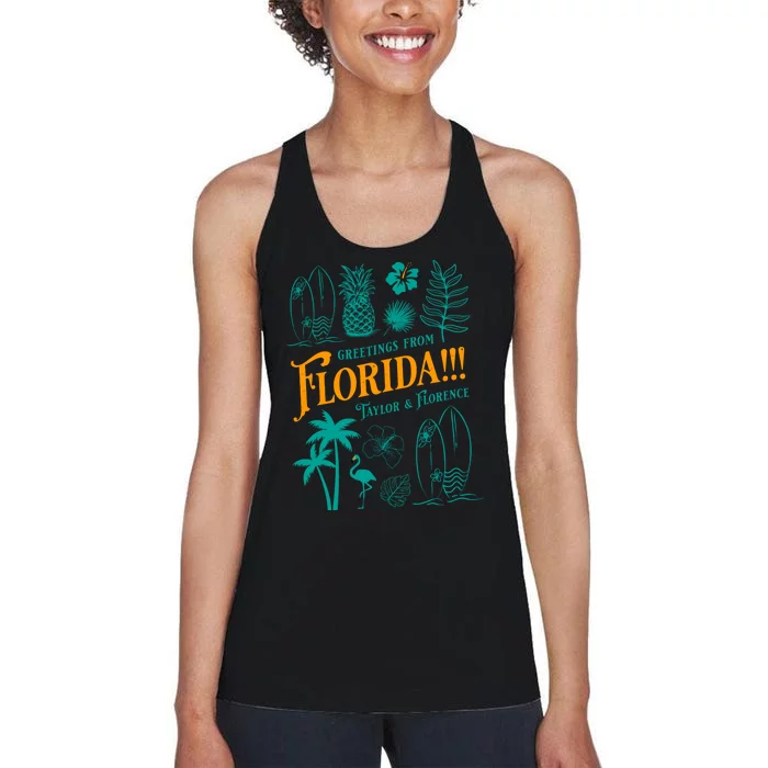 Tortured Poets Greetings From Florida Ttpd Women's Racerback Tank