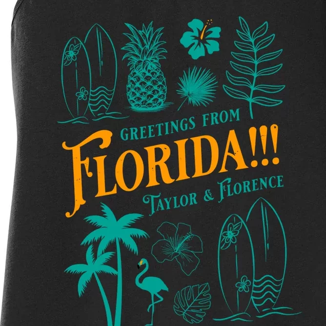 Tortured Poets Greetings From Florida Ttpd Women's Racerback Tank