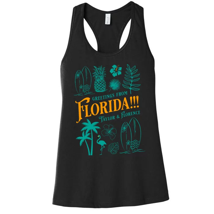 Tortured Poets Greetings From Florida Ttpd Women's Racerback Tank