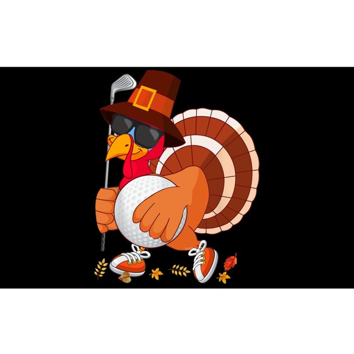 Turkey Playing Golf Thanksgiving Turkey Golf Bumper Sticker