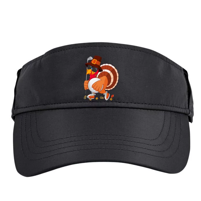 Turkey Playing Golf Thanksgiving Turkey Golf Adult Drive Performance Visor