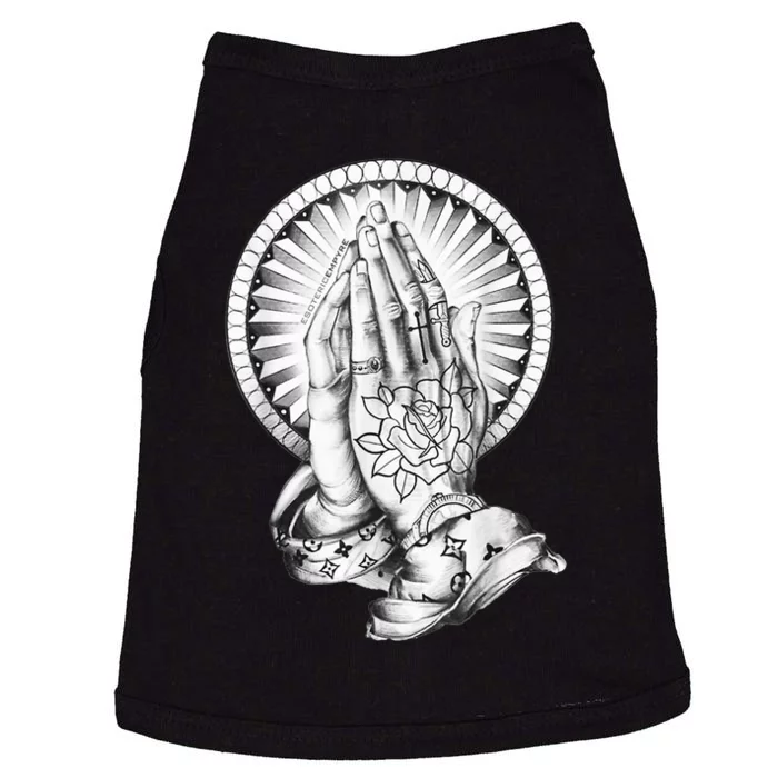 Tattoo Praying Hands Doggie Tank