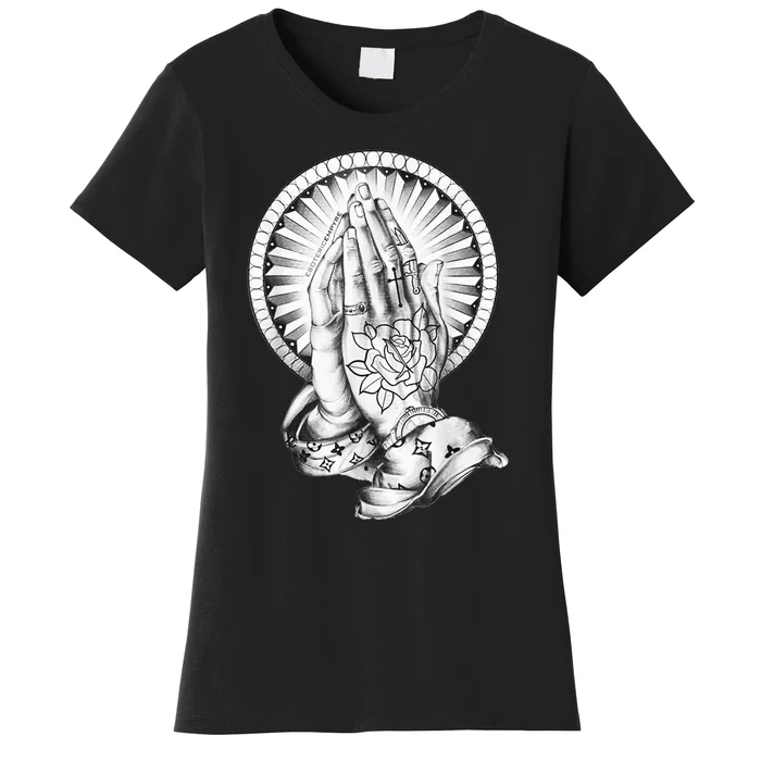 Tattoo Praying Hands Women's T-Shirt