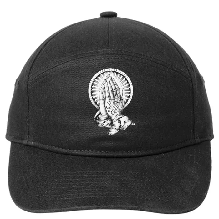 Tattoo Praying Hands 7-Panel Snapback Hat