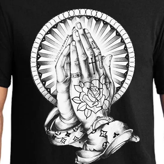 Tattoo Praying Hands Pajama Set