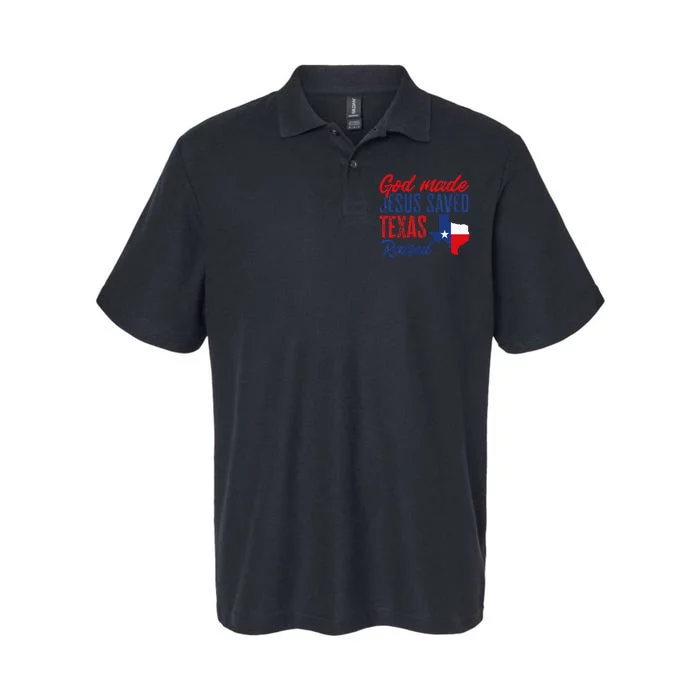 Texas Pride Home God Made Jesus Saved Texas Raised Softstyle Adult Sport Polo