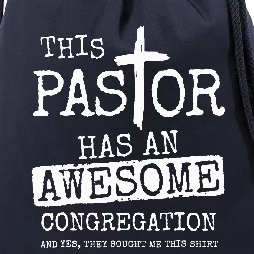 This Pastor Has An Awesome Congregation Jesus Drawstring Bag