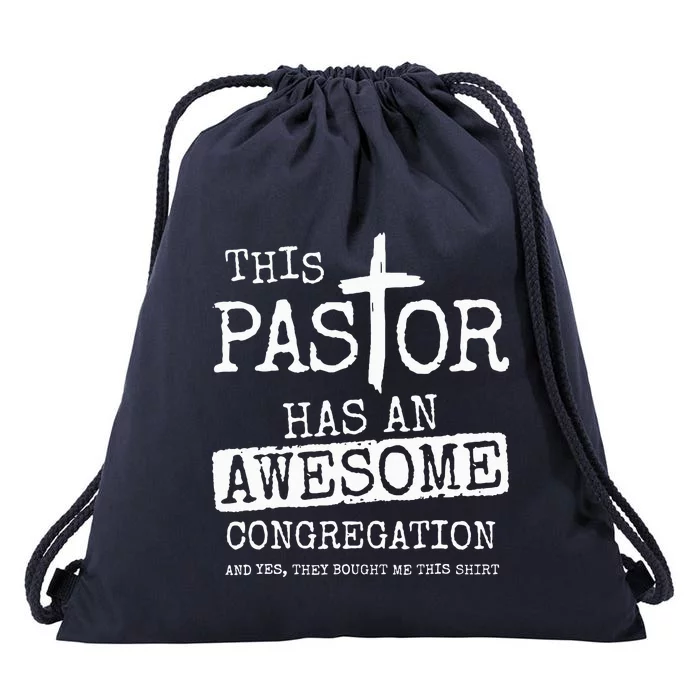 This Pastor Has An Awesome Congregation Jesus Drawstring Bag