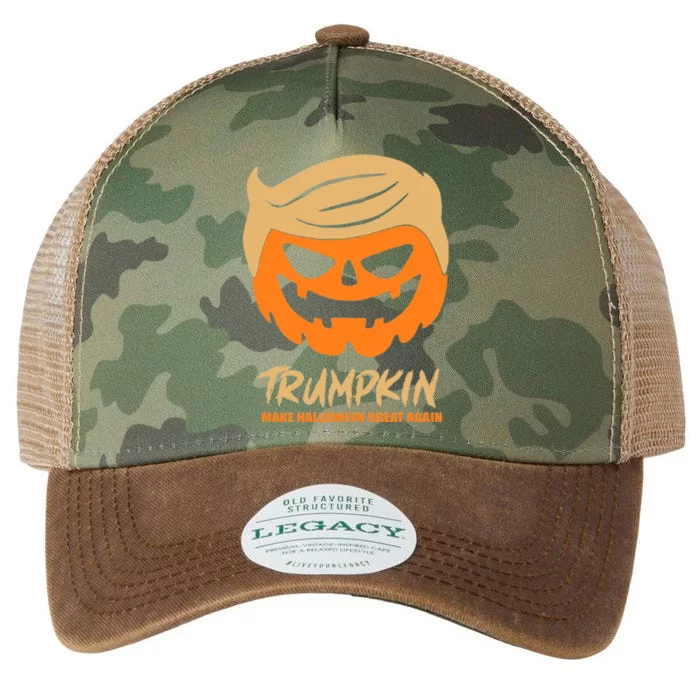 Trumpkin Pumpkin Halloween Donald Trump Make Halloween Great Again Legacy Tie Dye Trucker Hat