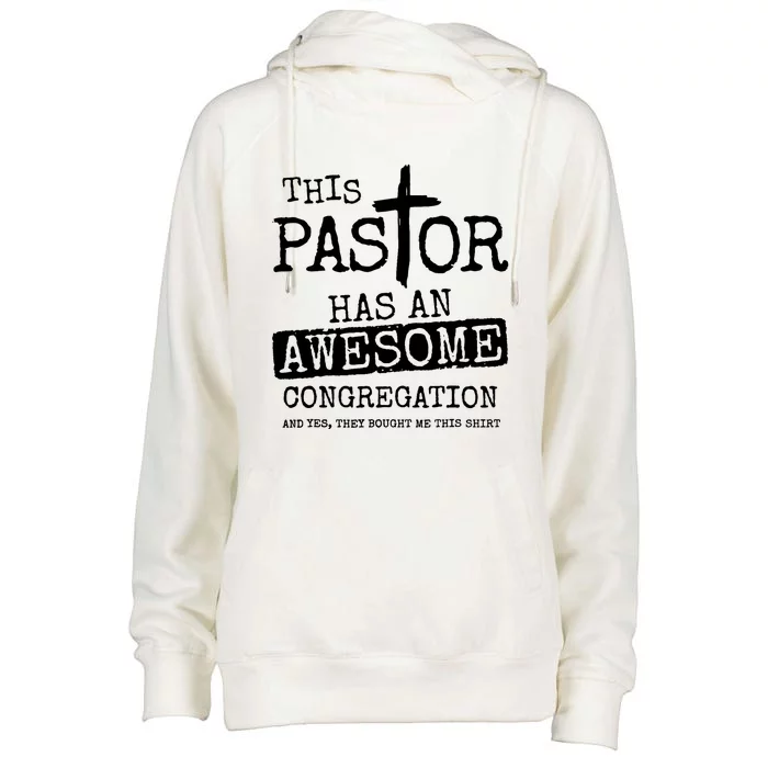 This Pastor Has An Awesome Congregation Womens Funnel Neck Pullover Hood