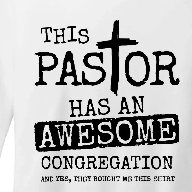 This Pastor Has An Awesome Congregation Womens CVC Long Sleeve Shirt