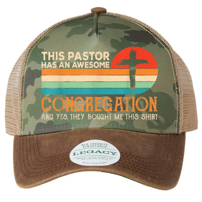 This Pastor Has An Awesome Congregation Preacher Vintage Legacy Tie Dye Trucker Hat