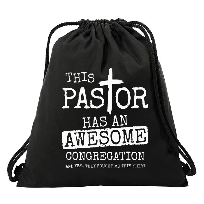 This Pastor Has An Awesome Congregation Jesus Drawstring Bag