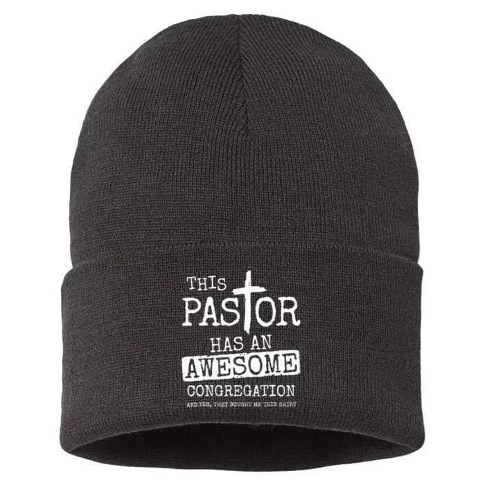 This Pastor Has An Awesome Congregation Jesus Sustainable Knit Beanie