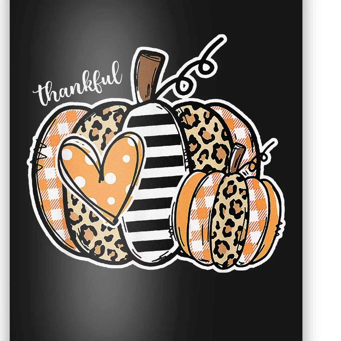 Thankful Pumpkin Happy Thanksgiving Day 2024 Poster