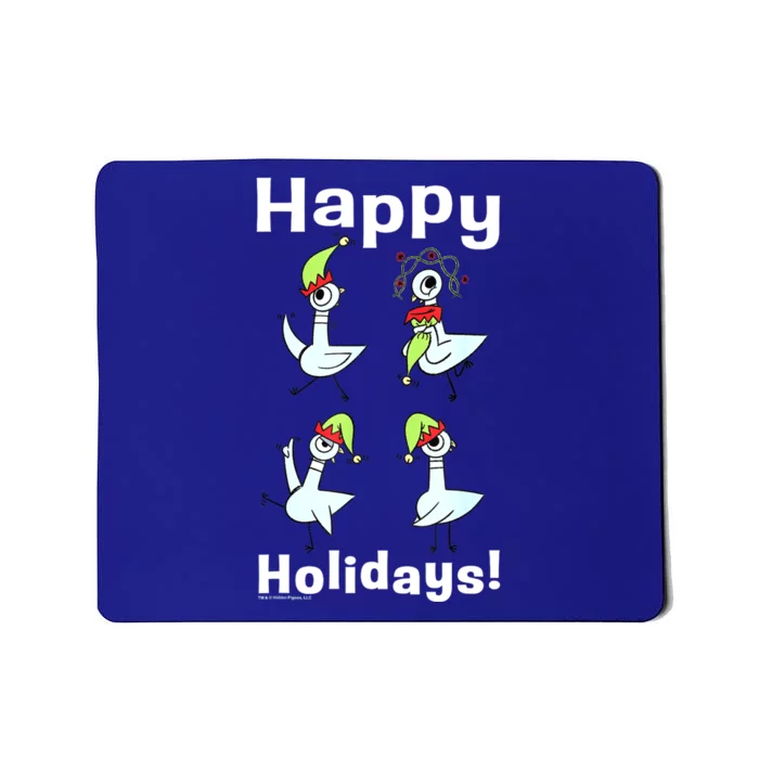 The Pigeon Happy Holidays Christmas Pigeon Mousepad