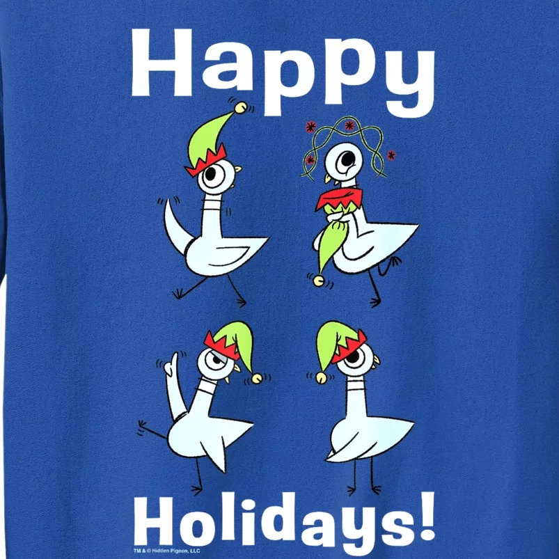 The Pigeon Happy Holidays Christmas Pigeon Tall Sweatshirt