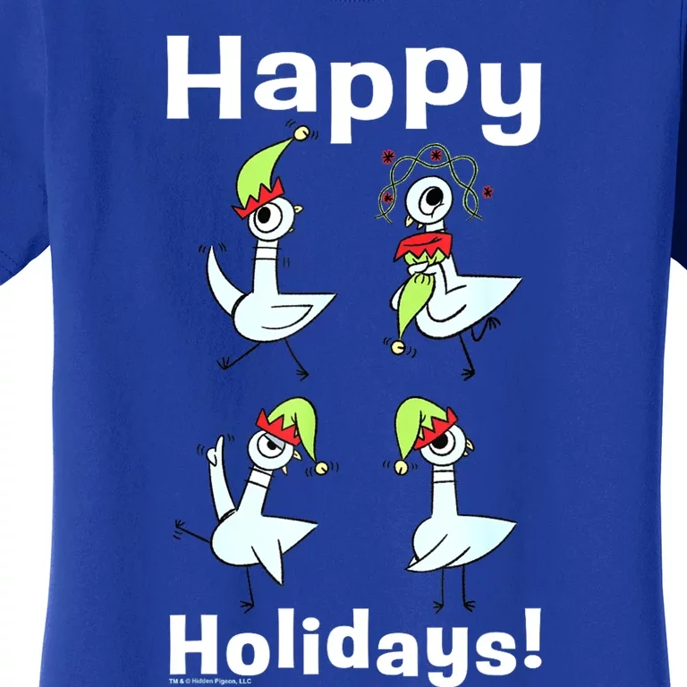 The Pigeon Happy Holidays Christmas Pigeon Women's T-Shirt