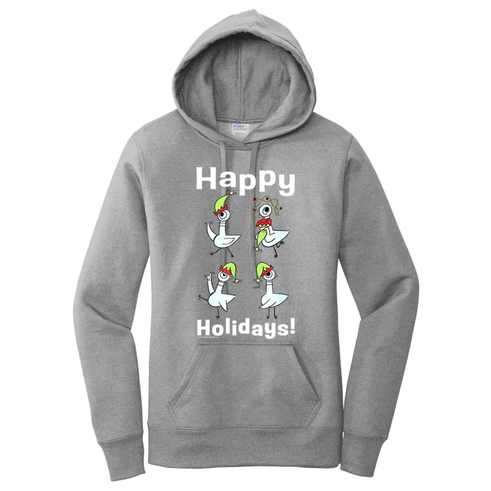 The Pigeon Happy Holidays Christmas Pigeon Women's Pullover Hoodie