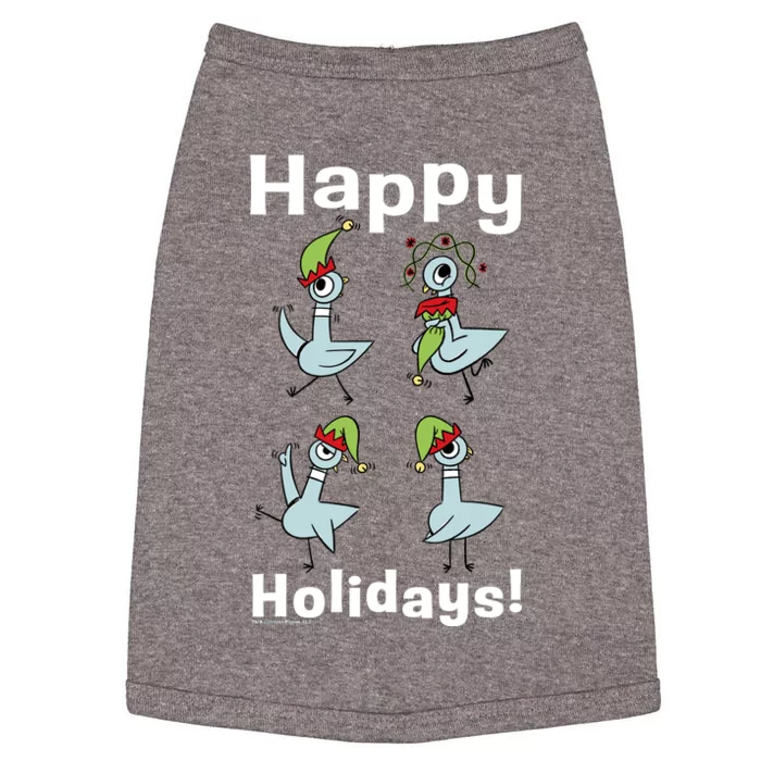 The Pigeon Happy Holidays Christmas Pigeon Doggie Tank