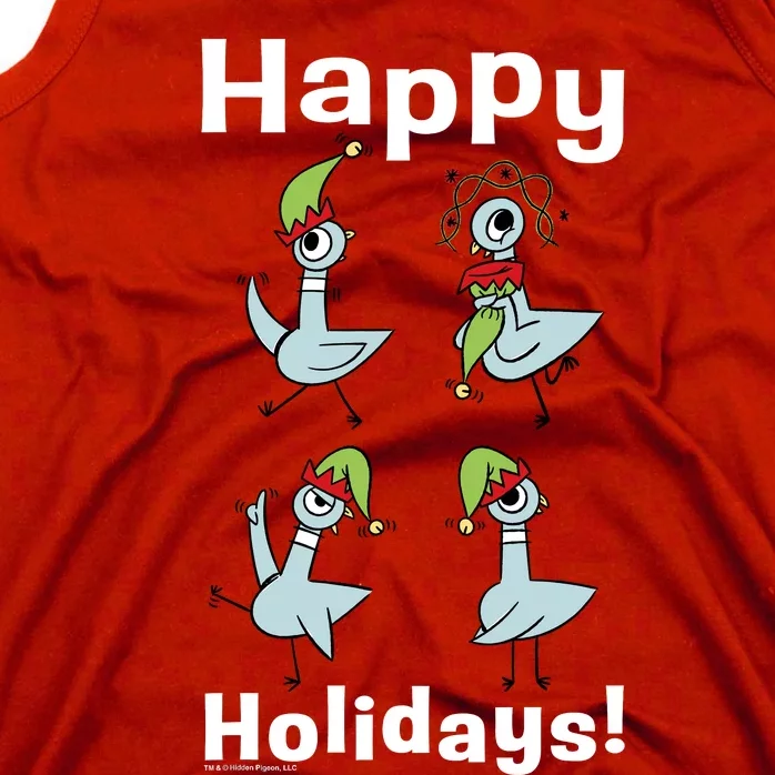 The Pigeon Happy Holidays Christmas Pigeon Tank Top