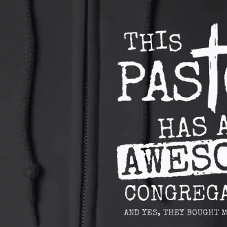 This Pastor Has An Awesome Congregation Church Christian Full Zip Hoodie