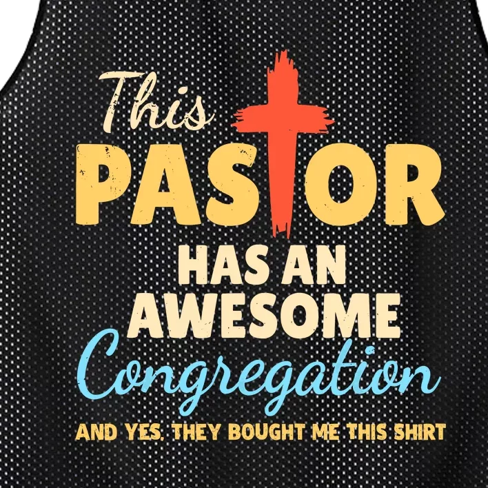 This Pastor Has An Awesome Congregation Preacher Mesh Reversible Basketball Jersey Tank