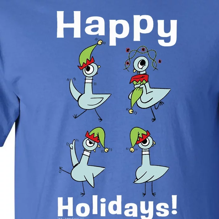 The Pigeon Happy Holidays Christmas Pigeon Tall T-Shirt