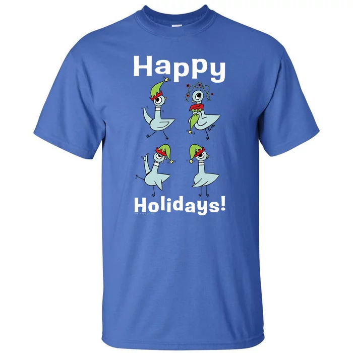 The Pigeon Happy Holidays Christmas Pigeon Tall T-Shirt